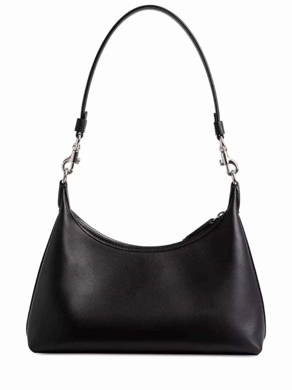 Coach Juliet Shoulder Bag 25 with a Silver Chain Black Soft Leather